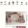 Christmas Snowy Trees Decoration Background Winter Backdrop Decorations For Photo Studio Photo Booth Christams Party