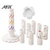 DIY Clay Flower Tools Modular Bloom Maker, Shaping Tool with 9 Sleeve Patterns, 3D Creative Art Printed Stackable Press Molding Kit for Handmade Craft