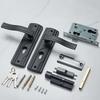 Door Handle Lock Manganese Steel Silent Bearing Universal Door Lever Lock Set with Keys for Home Bedroom Black
