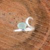 Piedra Preciosa Calcedonia Aqua Joyería de Plata de Ley 925 Anillo Hecho a Mano Regalo Para Ella RR-27-17