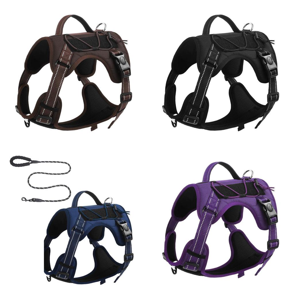 Classic Pet Harness With Reflective Adjustable Leash For Active Dogs