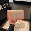 New Fashion Chain Single Shoulder Messenger Bag Niche Temperament Underarm Bag Personality Contrasting Color Commuter Small Square Bag Women