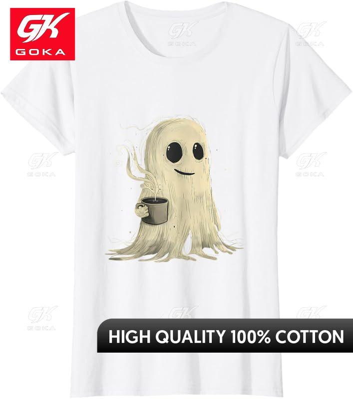 Funny Ghost Costume Halloween Top Tshirt Cute Funny Vintage Graphic T Shirts S