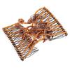 Ladies Party Hair Styling Double Slide Stretchy Flower Beads Clip Hiar Comb Cip