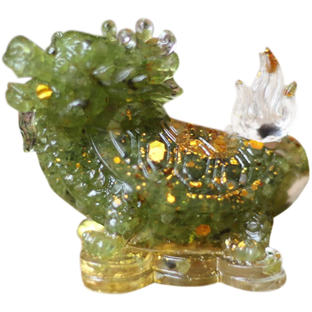 

ЮЯКЭШИ Украшение Дракон-черепаха, Мини-фигурка, Талисман, Милый мини-предмет, Прихожая, Сад, Контейнер для гальки, Натуральный камень, Смола, Декоративный