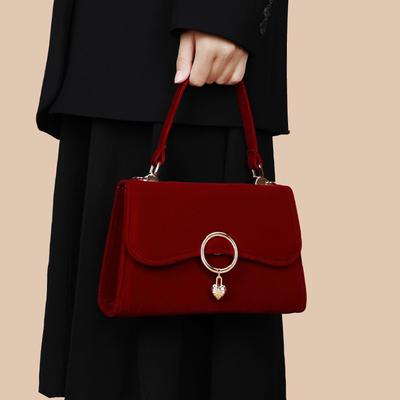 Bag Crossbody Bag, Red Wedding Bag, Bride, Wedding High-End Women'S Bag, Handbag, Bag