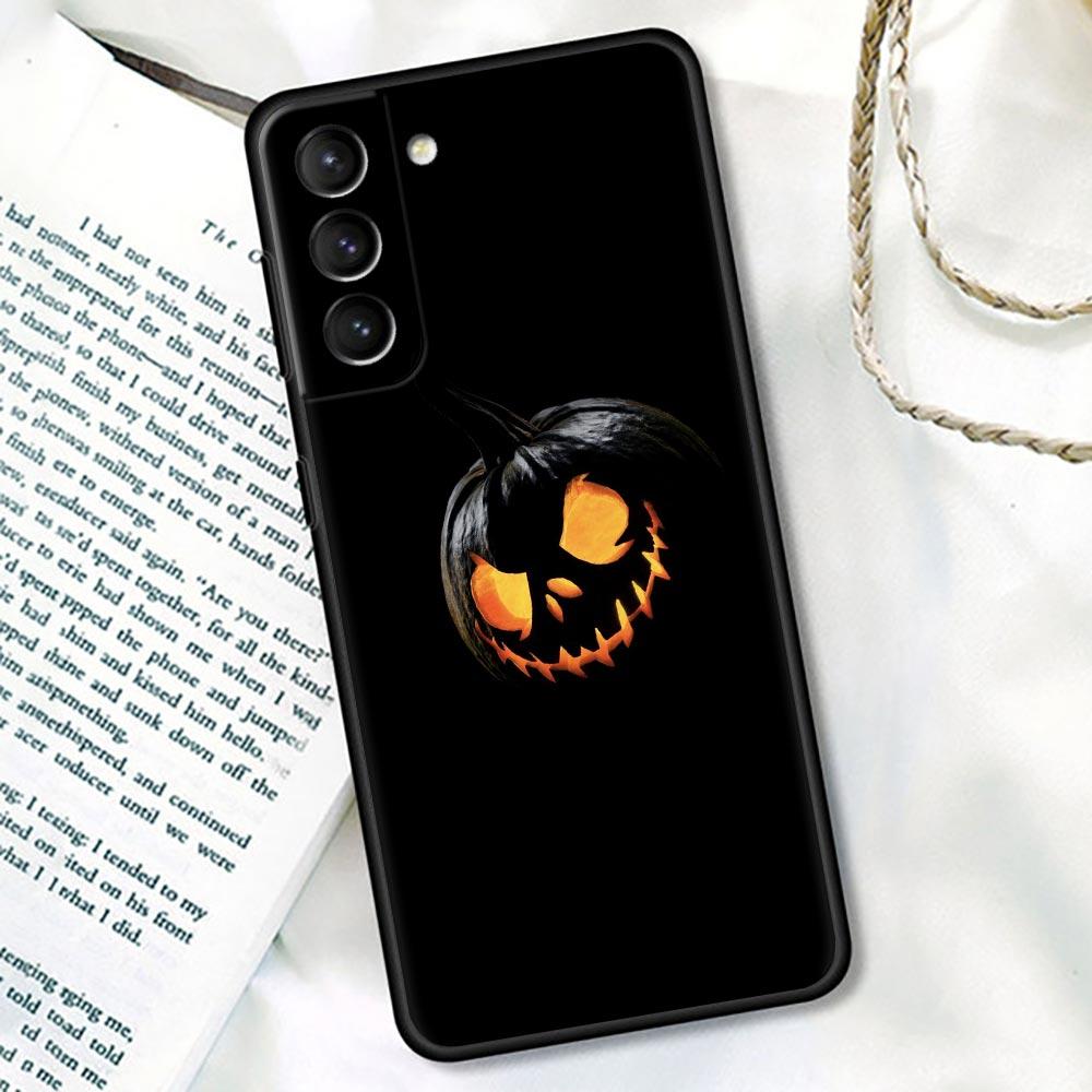 Happy Halloween S24 Ultra For Samsung Galaxy S23 Ultra S21 S20 FE S22 S10 S24 S23 Plus Case Cover Cat Bat Pumpkin Witch Castle