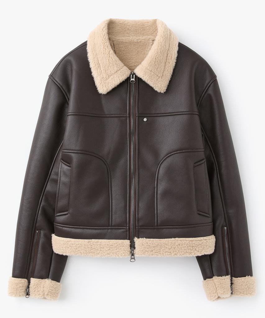 Cofwi Contour Warm Shearling Jacket Brown