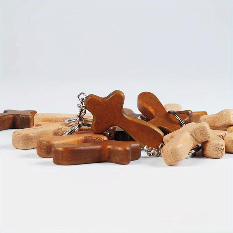 5 ks Klíčenka Dřevěné řemesla Kroužek na klíče od auta Ozdoba na zavěšení na batoh Držák na klíče na šperky