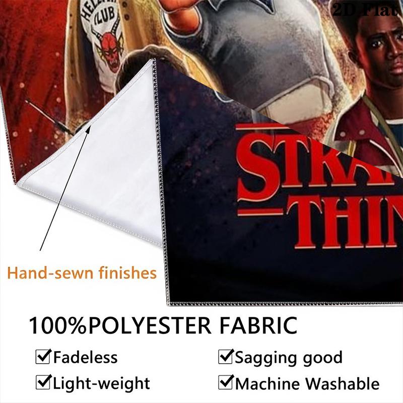 Stranger Things Wall Tapestry Aesthetic Wall Hanging Printed Fabric Blanket Decorative Tapestries for Bedroom Living Room Home Decor