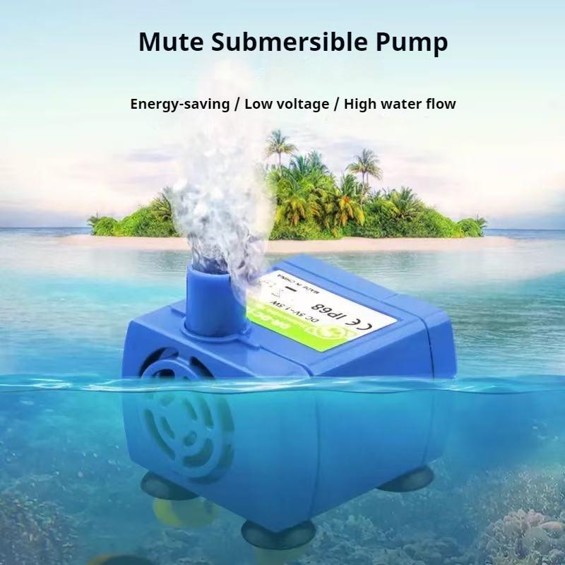 DC5V 1.5W Ultra-Quiet Submersible Water Pump IP68 Waterproof 50cm Lift 160L/H Flow 4 Strong Suction Cups For Aquarium Fish Tank