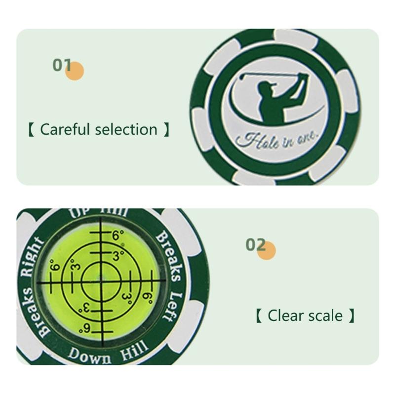 High Precisions Reader Levels Measuring Tool Golfball Markers Golfs Putting Aid Round Bubble Levels Marking Supplies
