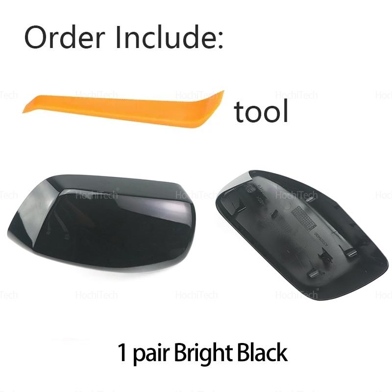 

2PCS Auto Carbon Fiber Pattern Bright Black Side Wing Rearview Mirror Cover Cap for BMW 5 6 Series E60 E61 E63 E64 2003-2010