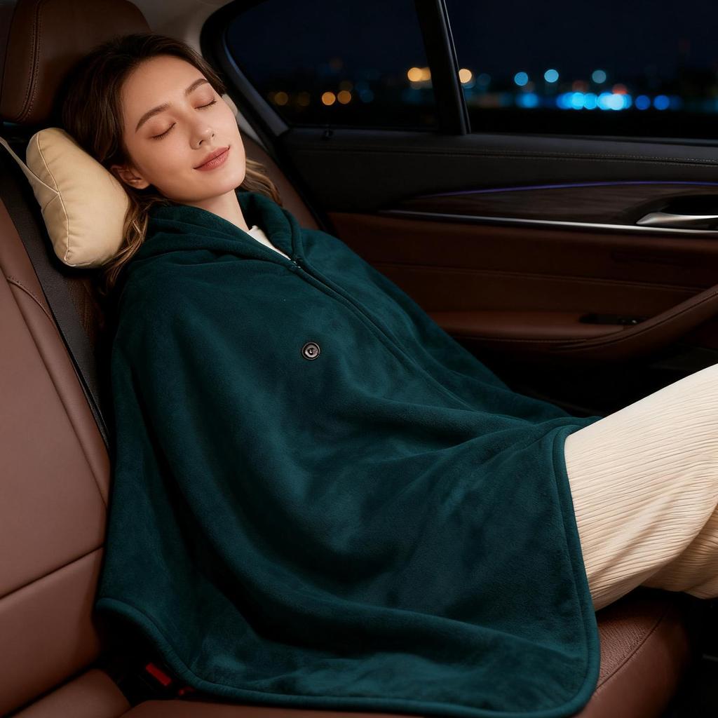 Portable Heated Shawl USB Rechargeable Wearable Electric Shawl Rechargeable Heated Blanket For Room Offices School Travel Camp