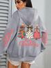 Colorful Bow Tree Print Women's Christmas Hoodie Sweatshirt