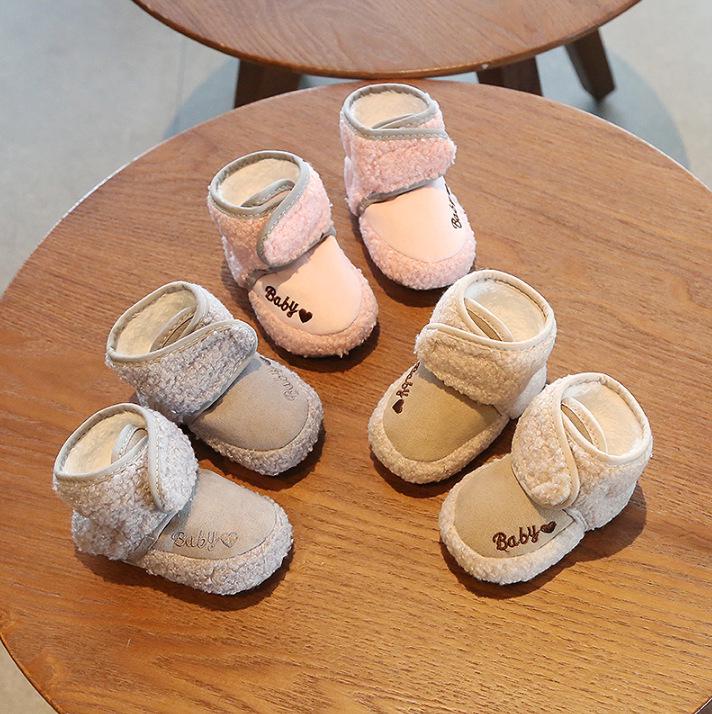 Winter Velvet Baby Shoes - Non-Slip, Soft Sole, Cotton Prewalker for Boys & Girls