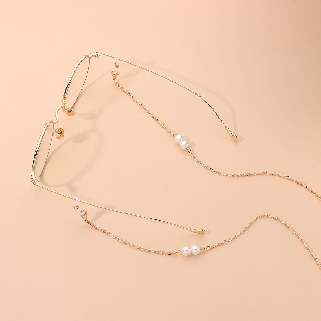 Europe, America, Fashion Hot-selling Pearl Chain Glasses Chain, Simple Temperament and Popular Metal Glasses Accessories