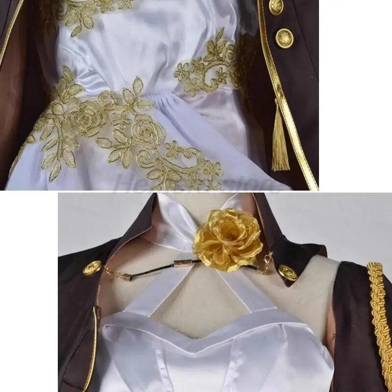 Honkai Star Rail Himeko Cosplay Costume Elegant Evening Party Dress Shoes Wig Anime Chinese Style Halloween Costume For Women