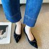 Y 2777-5 pointed single shoes women's flat 2025 autumn new versatile French shallow mouth beanie ladyshoes work boat shoes