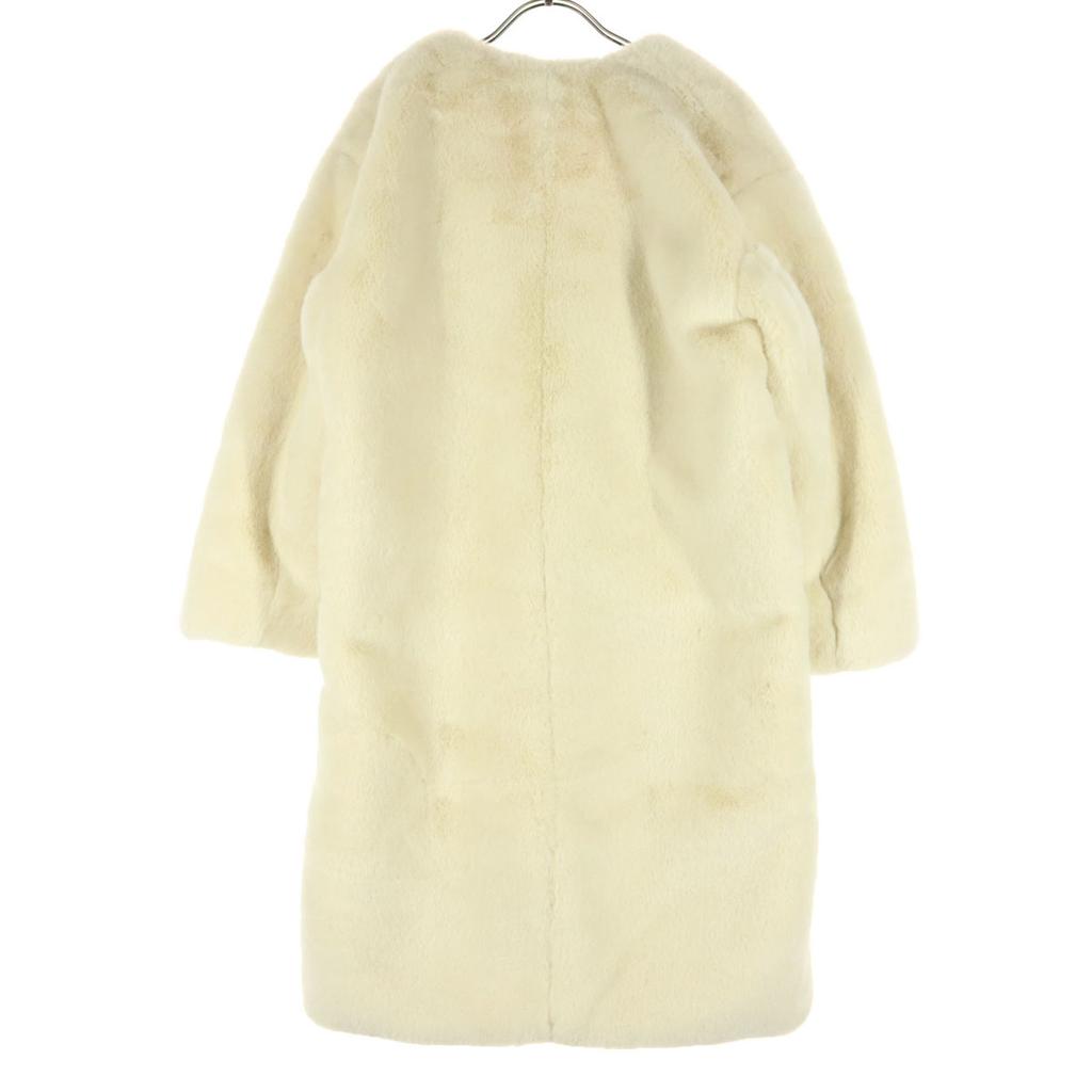 unused URBAN RESEARCH Long sleeve fake Fur coat F white Women Used