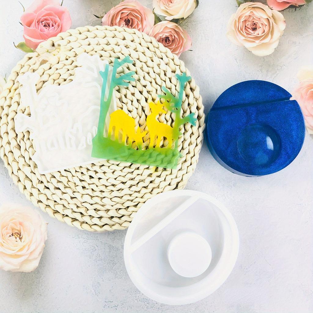 2pcs/set,diy Fawn Candlestick Inserts,reflection Plaster Molds,diy Woodland Fawns,silicone Molds,home Decor,craft Lover Gifts