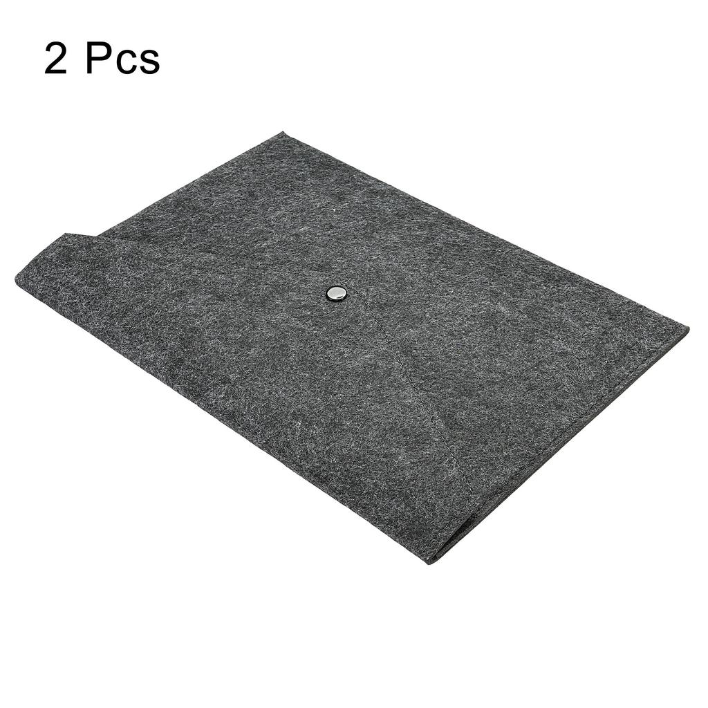 2Pcs Simple A4 Big Capacity Document Bag Felt File Bag Business Briefcase File Folder Filing Products Storage Pouch Organizer