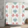 Artistic Lotus Shower Curtain Bath Decorative Wall Hanging for Home Bathroom Soft Watercolor Floral Print Fabric Waterproof