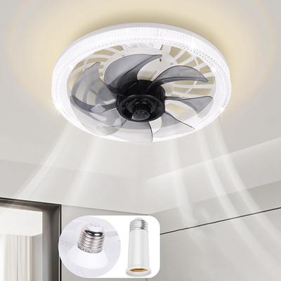 12-Zoll-Deckenventilator mit Lichtfernbedienung, 4 einstellbare Windgeschwindigkeiten, leiser Ventilator, 3 einstellbare Lampen für das Büro, Zuhause, Esszimmer