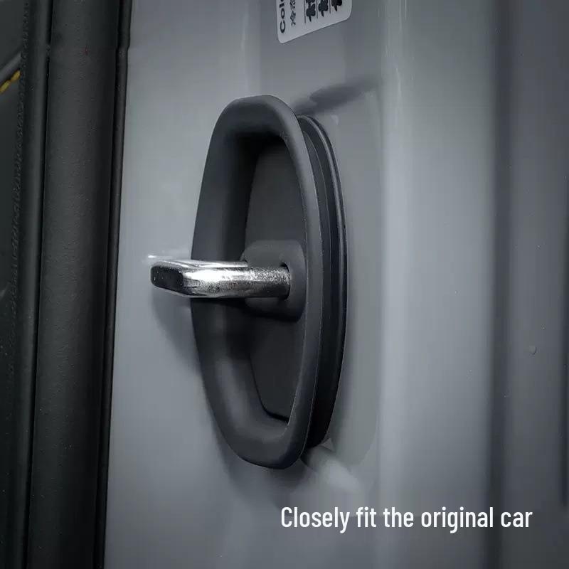 Universal Silicone Car Door Lock Cover - Anti-Rust, Silent Interior Accessory for All Vehicles