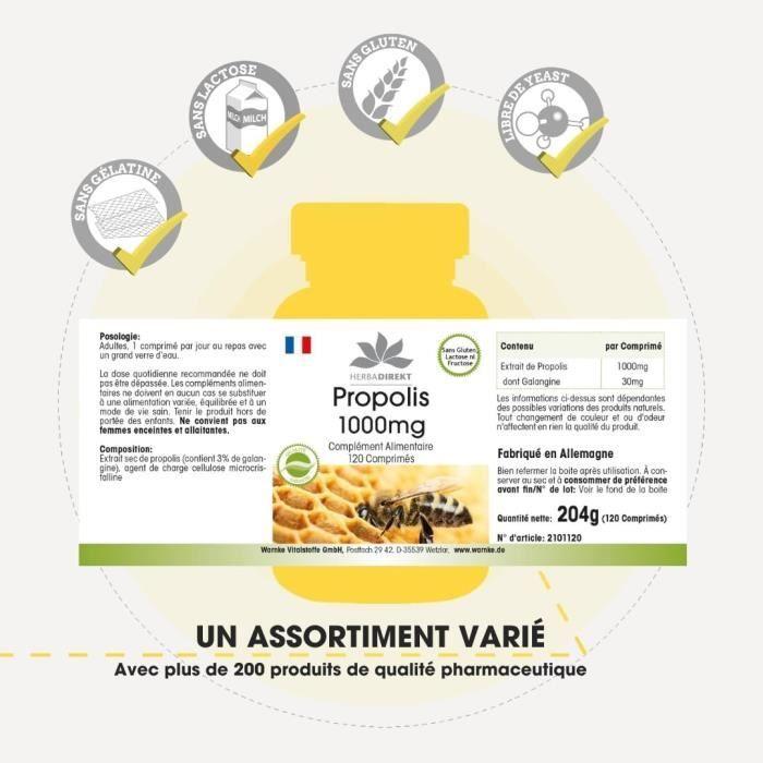 Herbadirekt - Propolis Tabletten 1000mg - hochdosiert - 120 Tabletten