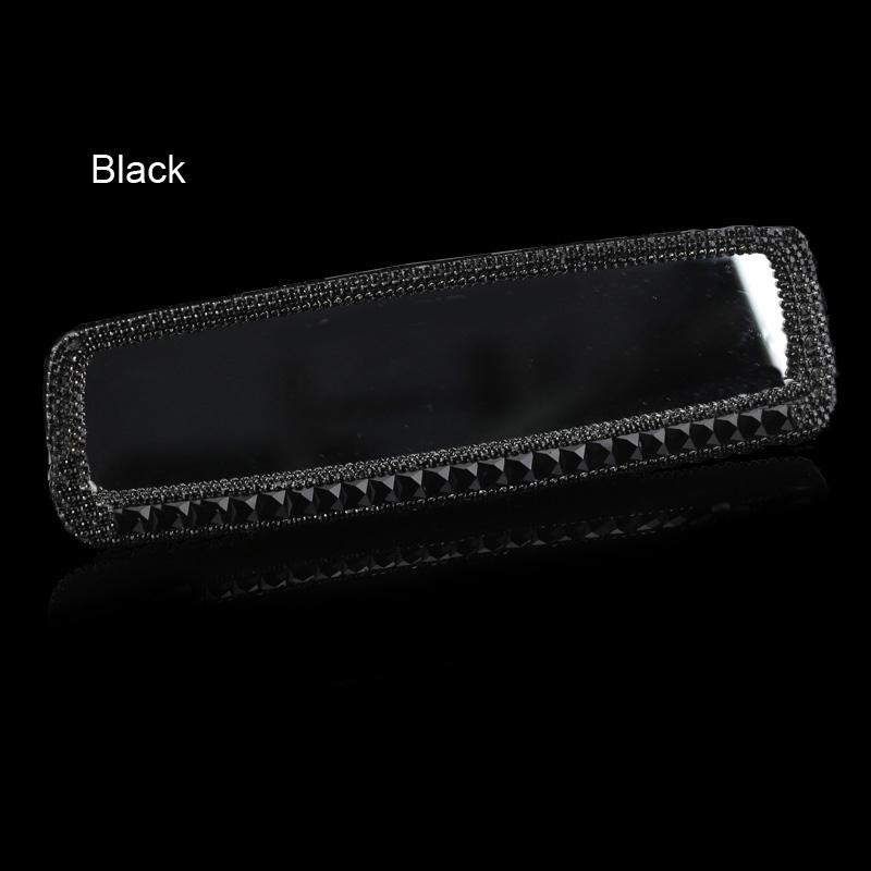 

Блестящие автомобильные зеркала, аксессуары для женщин и мужчин, стразы, зеркало заднего вида для автомобиля, кристалл, алмаз, зеркало заднего вида, чехол для автомобиля Square black