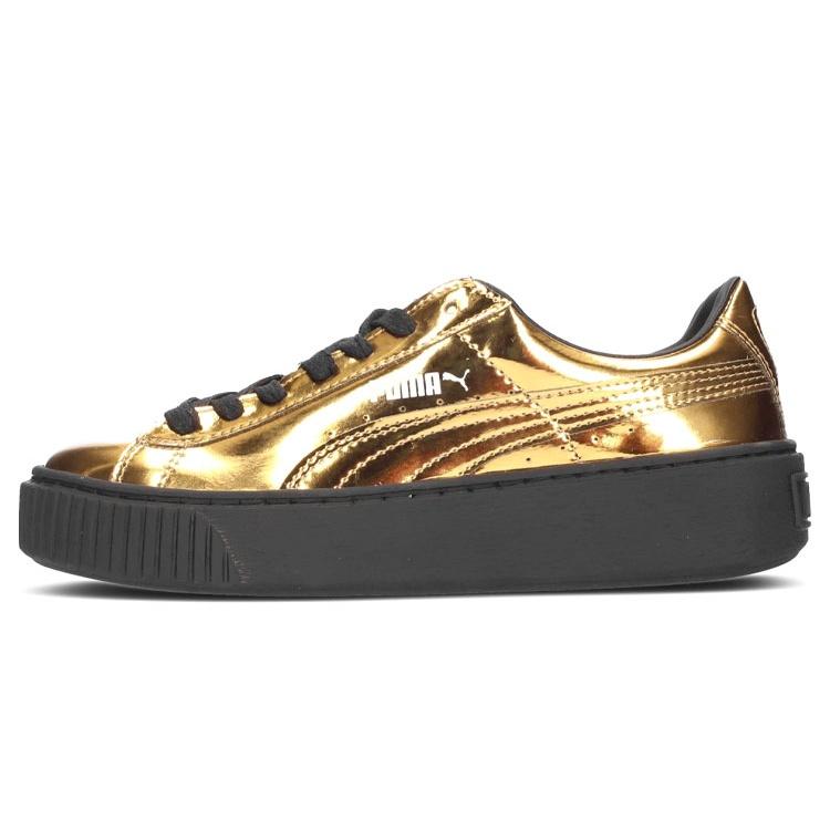 (WMNS) PUMA Basket Platform Metallic Gold Women s 362339-04 EU 37.5
