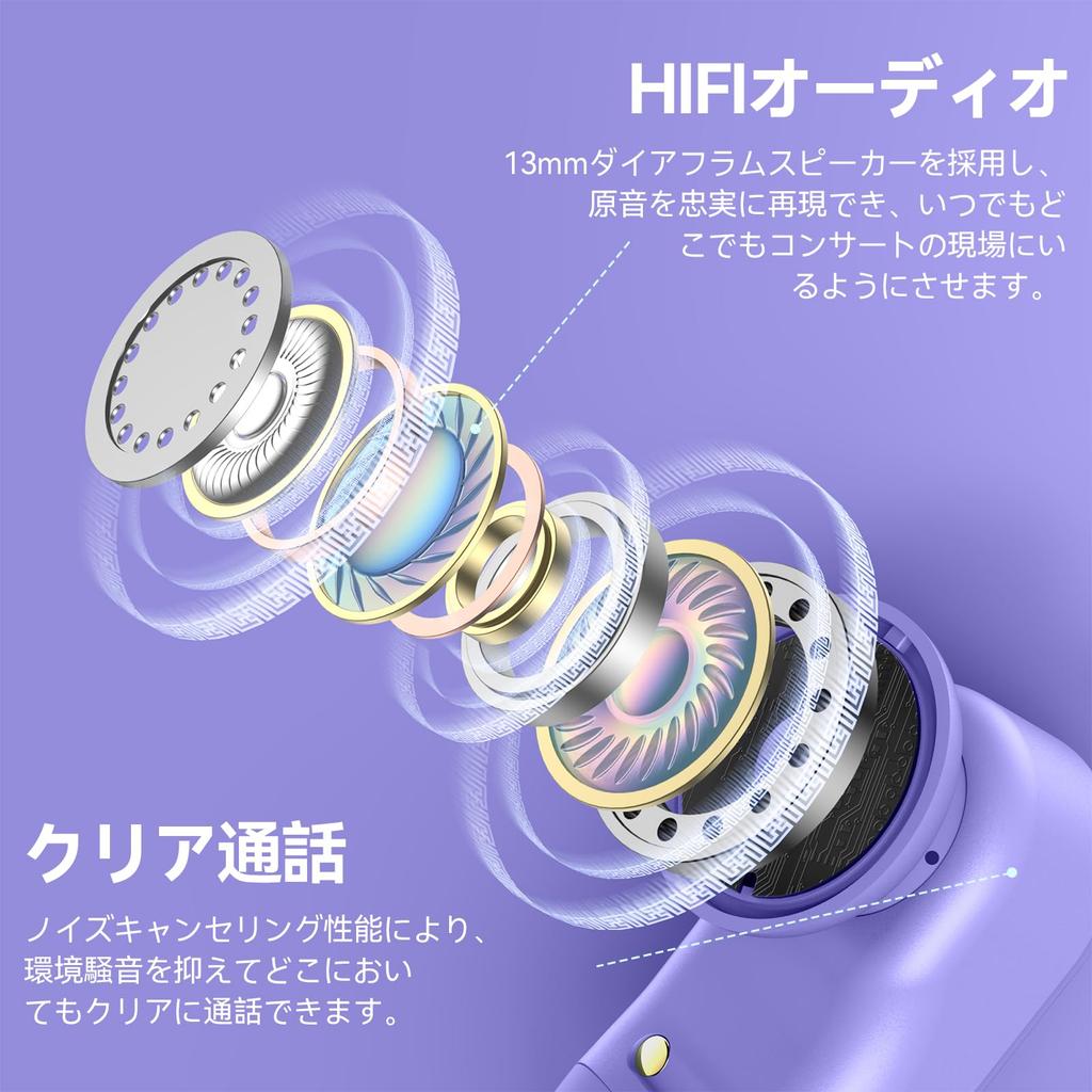 Bluetooth Wireless Up To 40 Hours of Sound AAC LED No Accidental Button Comfortable IPX7 Sports Suitable for Web Earbuds, Earbuds, Over-the-Ear