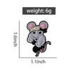 Fitness Muscle Mouse Enamel Pins Custom Japanese Anime Brooches Lapel Badges Clothes Animal Jewelry Gift for Friends