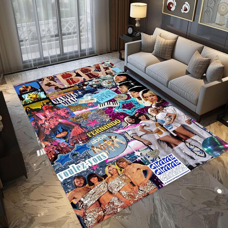 Tappeto ABBA Iconic Music Legacy Adatto a tutte le stagioni Tappetini da pavimento Regali di Natale Tappetino protettivo Decorazione per dormitorio