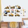 Tractor Wall Sticker for Kids Room Kindergarten School Dormitory Childish Bedside Cabinet Decorative Engineering Vehicle Vinyl Decal