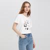 Tatu Cotton Letter Print Short Sleeve T-Shirt