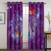 Living Room Darkening Blackout Curtains Purple Dream Catcher Window Curtains Polyester Thermal Insulated Drapes Decor