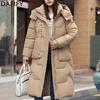 Women's Fashion Casual Fall Winter Solid Color Print Long Sleeve Jackets & Coats Down Coats