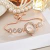 Lazy free pull-out women's bracelet women's watch fashion color diamond fashion temperament quartz watch
