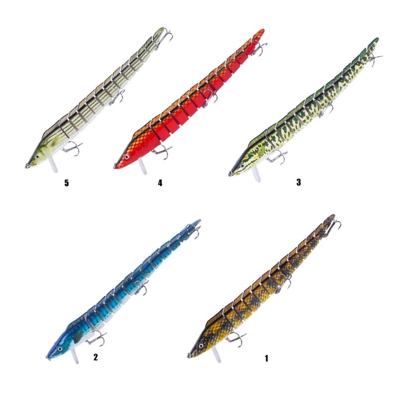 Floating Eel Lures Crankbait Multi Jointed Swimbait 23cm 42G Artificial Baits with Treble Hook 13 Segment Fishing Tackle