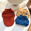 Solid Color Pet Top Cat Dog Winter Warm Basic Pullover Puppy Kitten Clothes Simple Cute Outfit