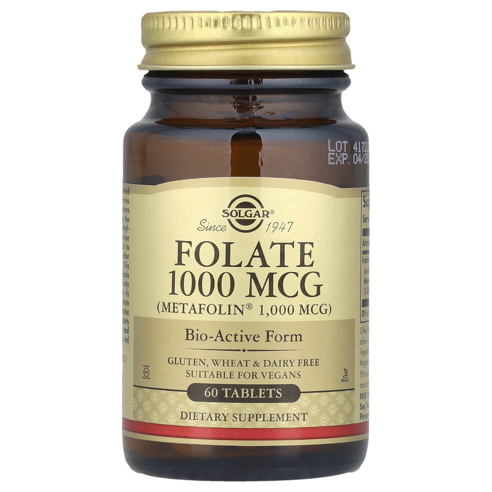 

Folic Acid, 1,000Mcg, 60 Tablets