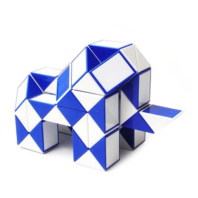 Magic Ruler 24 Wedges Magic Snake Cube Twist Puzzles Kids Toys (Blue)