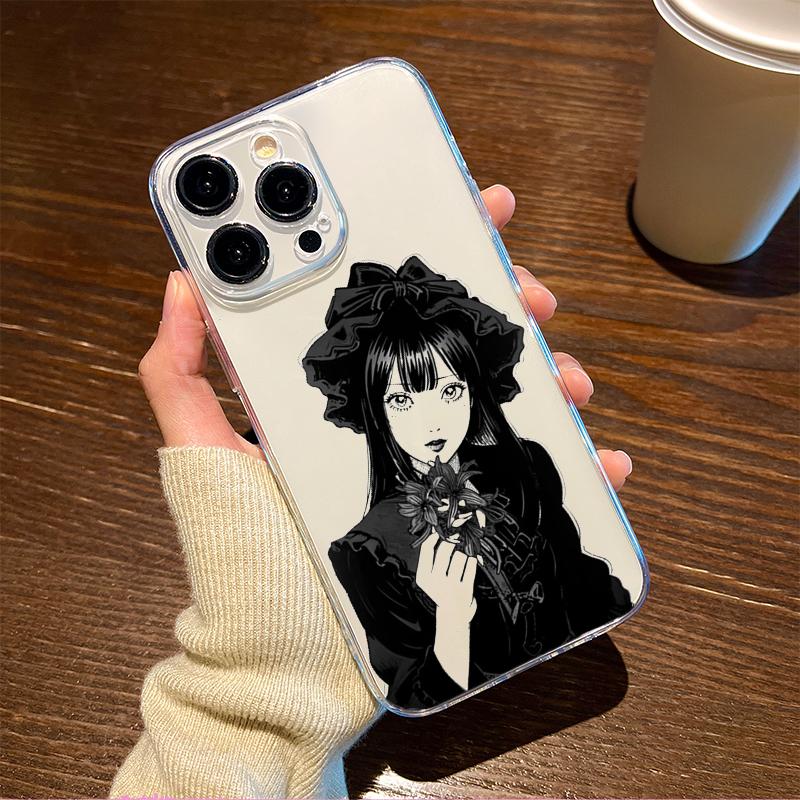 Tomie cool comics girl pattern design Phone Case Transparent Phone Case For iPhone 16 15 14 13 12 11 Pro Max XR Plus