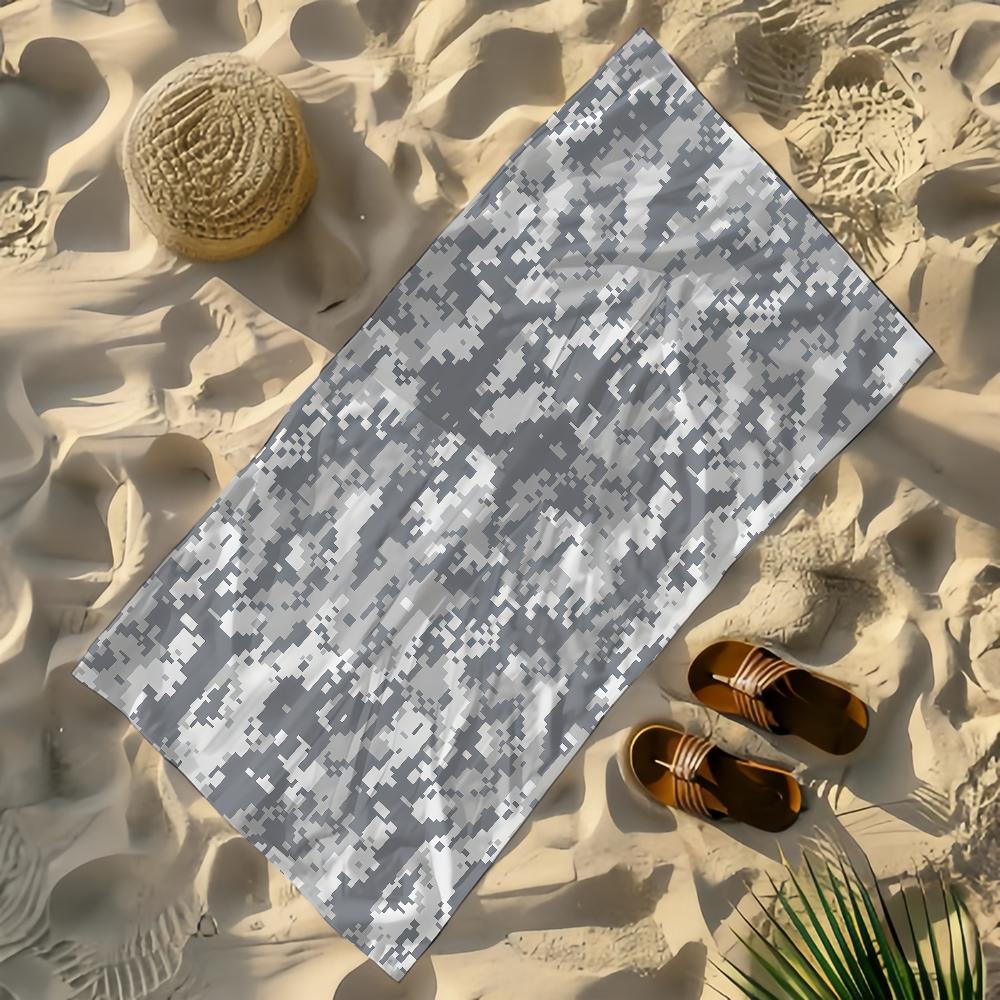 Asciugamano con motivo mimetico Yoga Palestra Yoga Palestra Leggero Portatile per Nuoto Spiaggia Viaggio Accessori Sportivi Resistente alla Sabbia