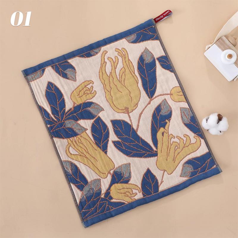 34X40Cm Large Hand Towel Kitchen Towel 4Layer Cotton Gauze Pure Cotton Dish Cloth Quick Dry Decorative Tea Towel Home Restaurant