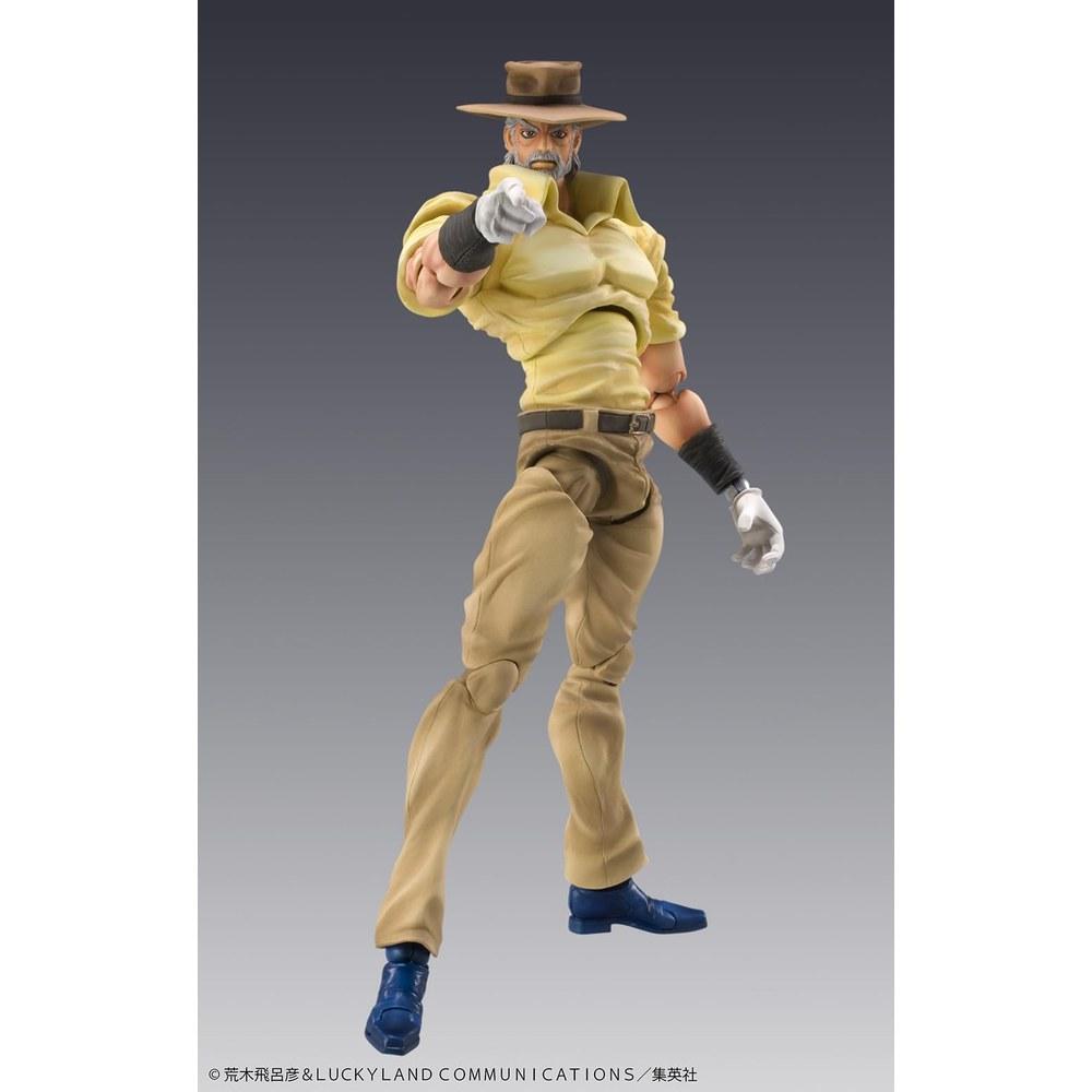 Medicos Entertainment JoJo's Bizarre Adventure Part 3 Joseph Joestar and Iggy PVC ABS Nylon Movable Figure 150mm 35mm