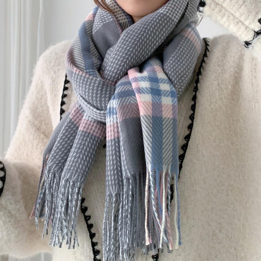 Women's Cashmere-like Plaid Scarf - Soft, Warm, and Perfect for Autumn/Winter