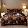 3PCS Duvet Cover No Filling Abstract Dynamic Style Geometric Block Printed Bedding Sets Queen King Size Mimalist Room Decor